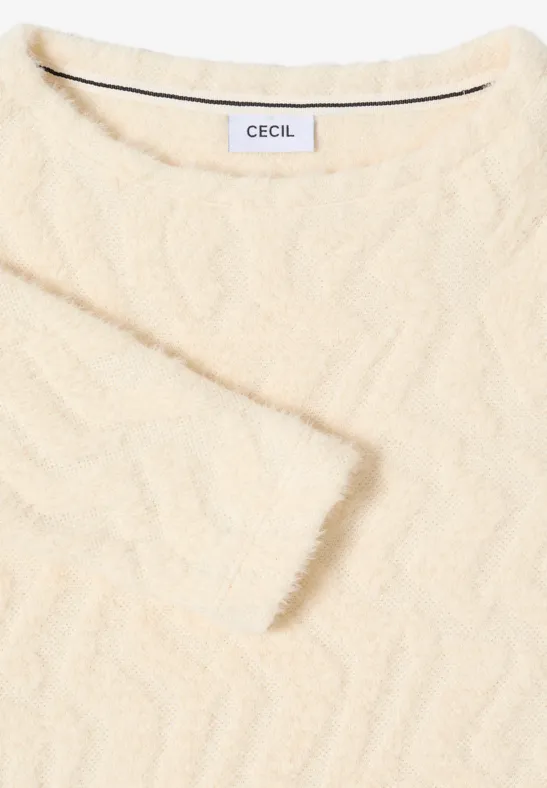 Flauschiges Jacquard-Oberteil