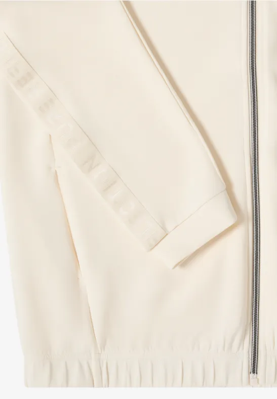 Softe Sweatjacke mit Tapedetail
