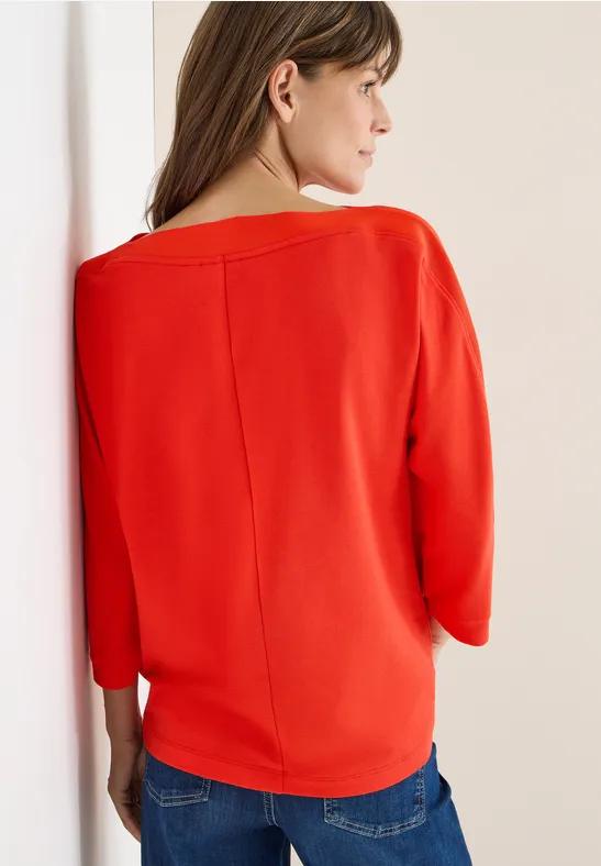 Fledermausshirt mit Tape-Detail