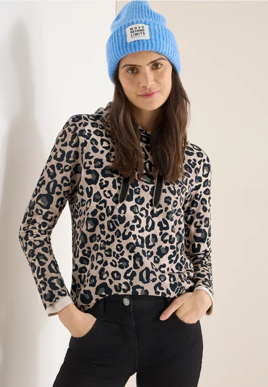 Kapuzenshirt mit Leopardenmuster