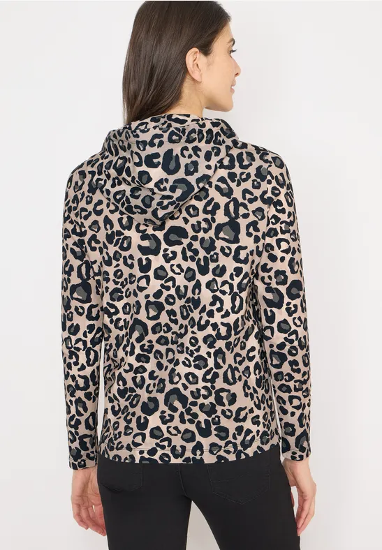 Kapuzenshirt mit Leopardenmuster