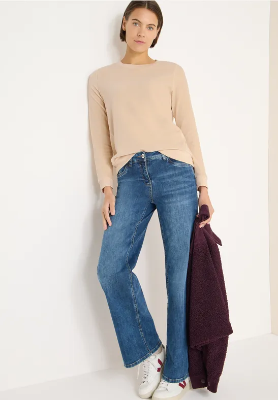Weiches Langarmshirt mit Struktur