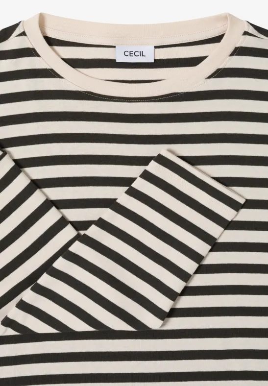 Klassisches gestreiftes Langarmshirt aus Baumwolle