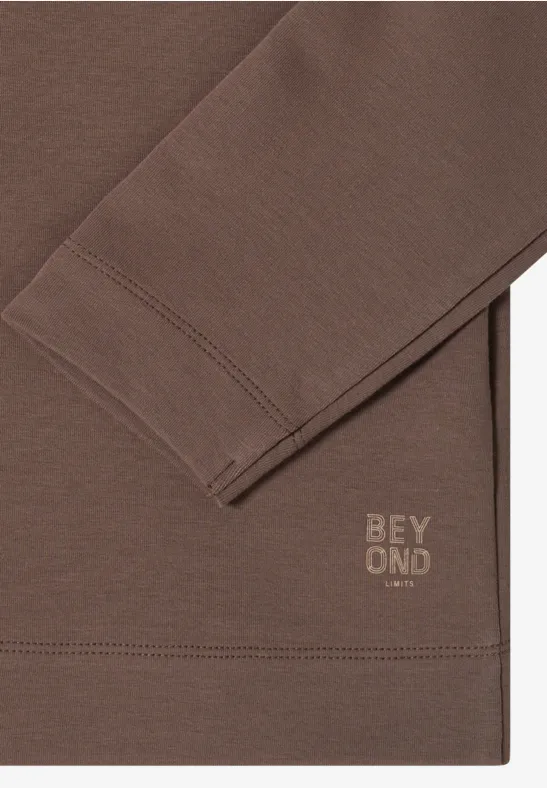Klassisches Langarm-Poloshirt mit V-Ausschnitt