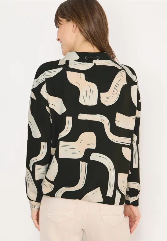 Langarmshirt mit grafischem Muster