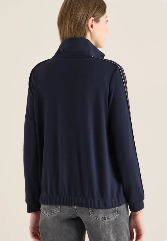 Sportliche Sweatjacke mit Tape-Details