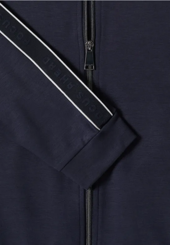 Sportliche Sweatjacke mit Tape-Details