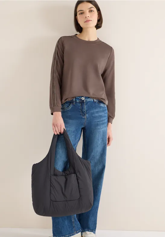 Sportives Langarmshirt mit Tape-Details