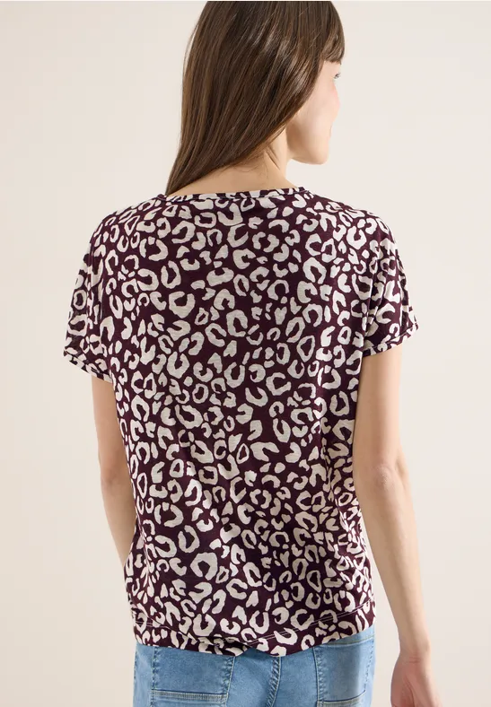 T-Shirt mit Allover-Animalprint