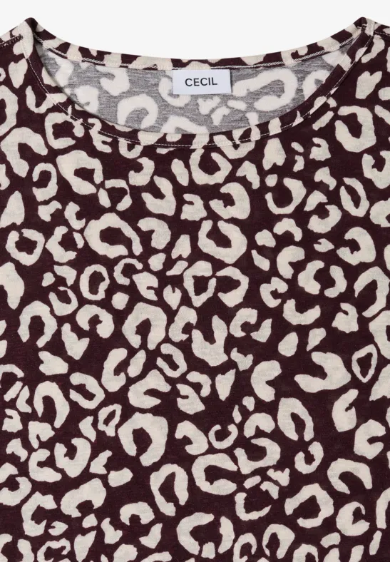 T-Shirt mit Allover-Animalprint