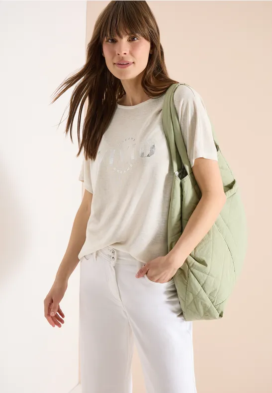 Legeres Leinen-Shirt mit überschnittenen Schultern