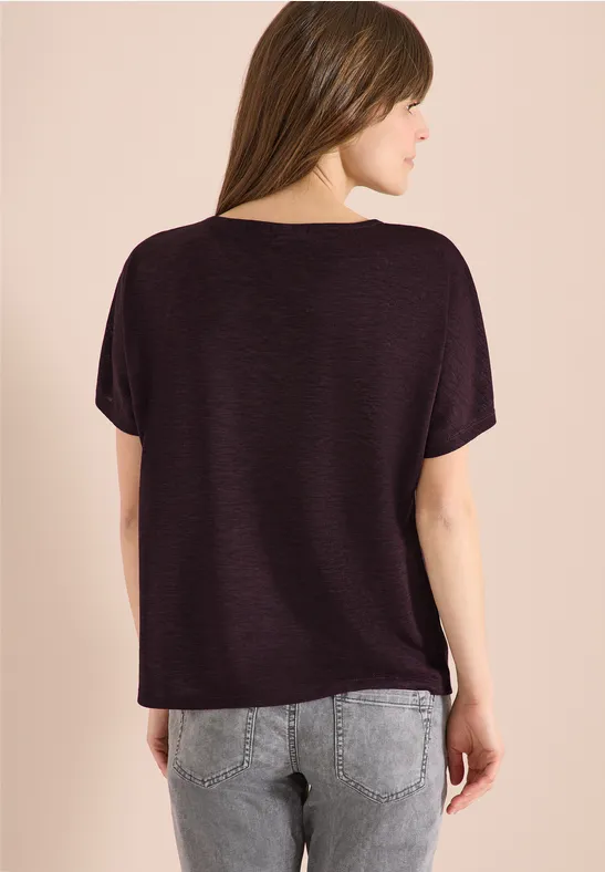 Lässiges Grafik-Shirt in Leinen-Optik