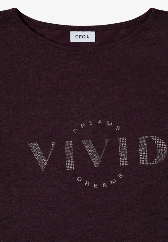 Lässiges Grafik-Shirt in Leinen-Optik