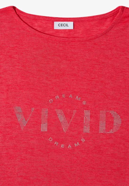 Lässiges Grafik-Shirt in Leinen-Optik