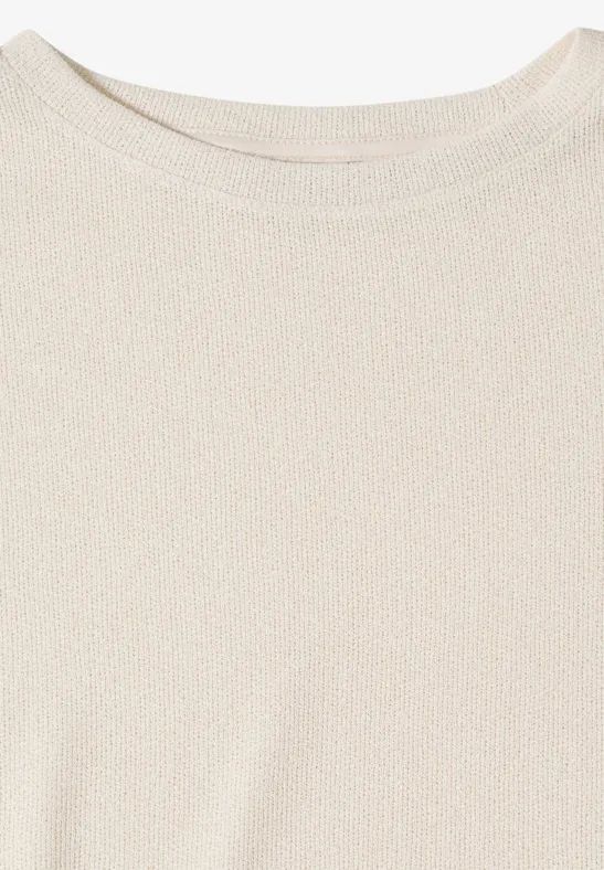 Leichtes Strick-Shirt mit U-Boot-Ausschnitt