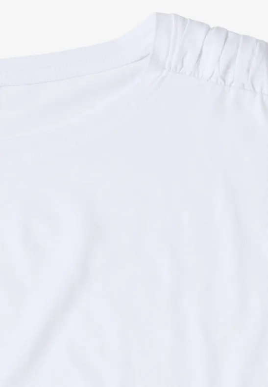 Boatneck-Shirt mit Schulterraffung