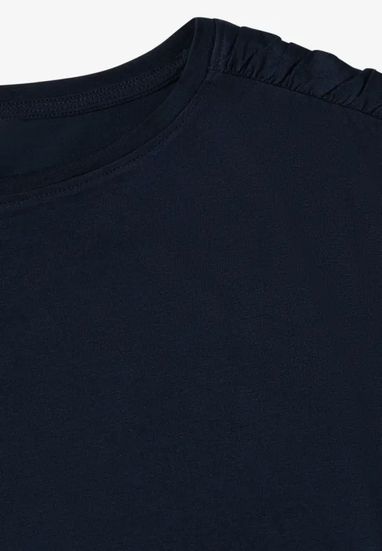 Kurzarmshirt mit U-Boot-Ausschnitt