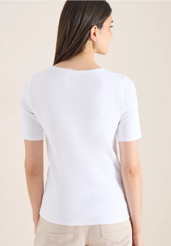 Klassisches T-Shirt mit V-Ausschnitt