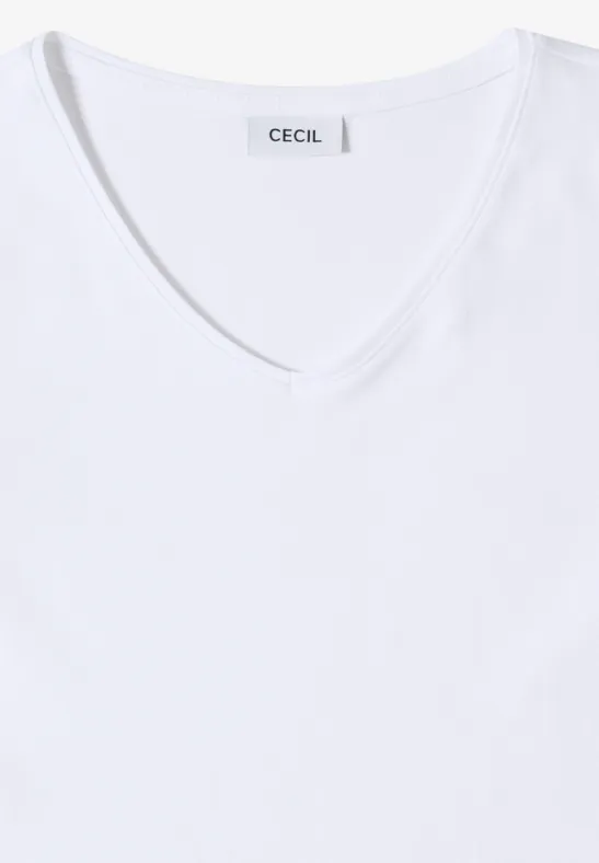 Klassisches T-Shirt mit V-Ausschnitt