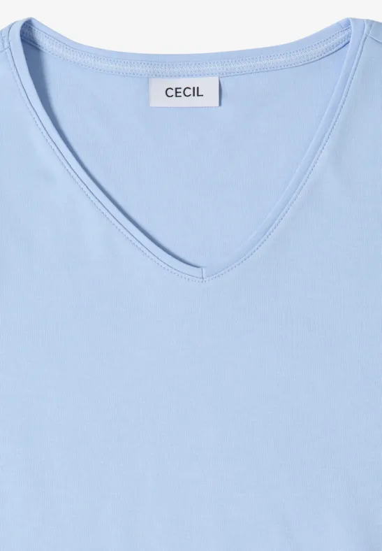 Essenzielles V-Ausschnitt T-Shirt aus Baumwolle