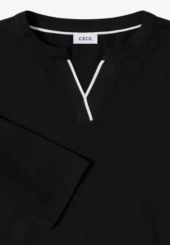 Elegantes Jersey-Shirt mit U-Boot-Ausschnitt