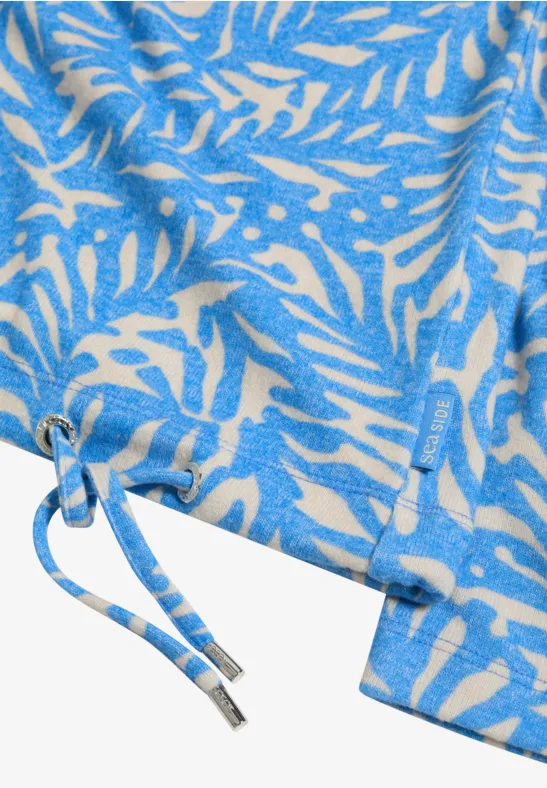 Grafik-Print Shirt mit Schalkragen