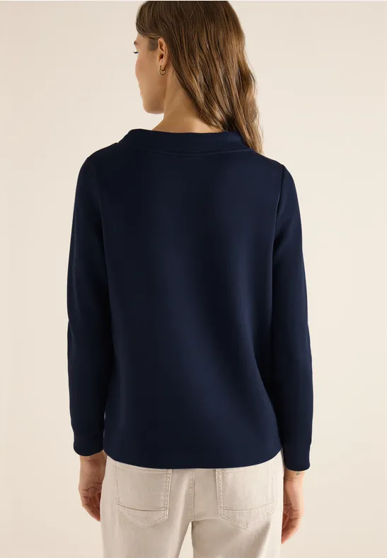 Sportliches Sweatshirt mit Tunnelzug-Kragen