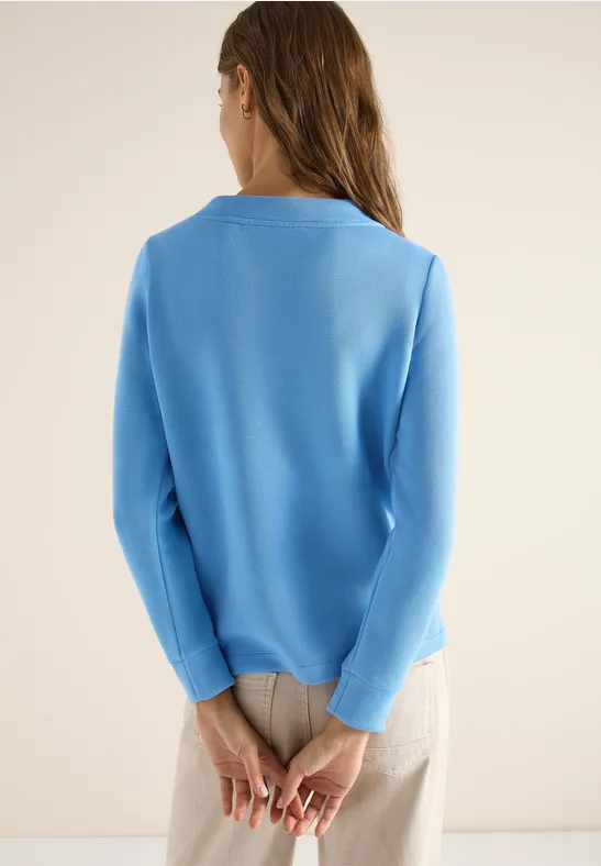 Sportliches Sweatshirt mit Tunnelzug-Kragen