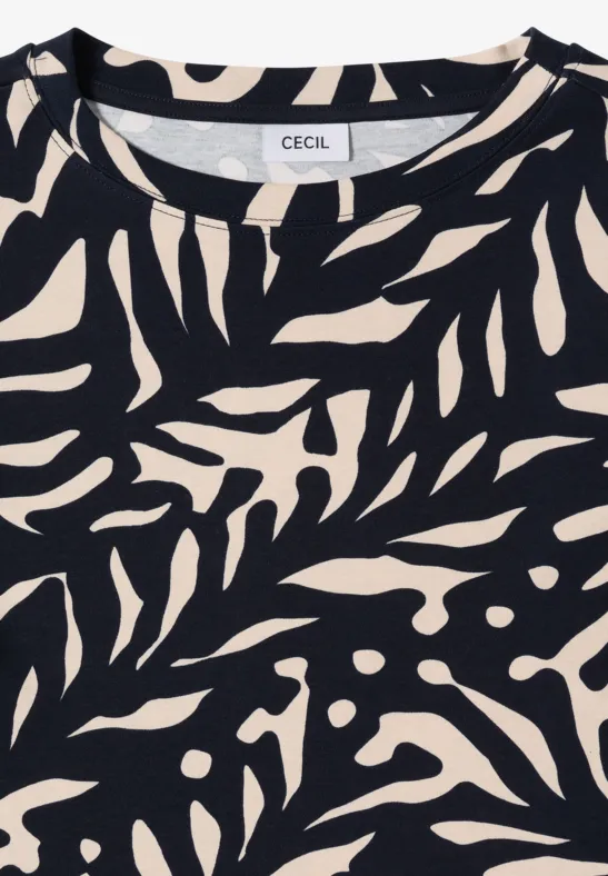 Grafik-Print Shirt mit Tunnelzug