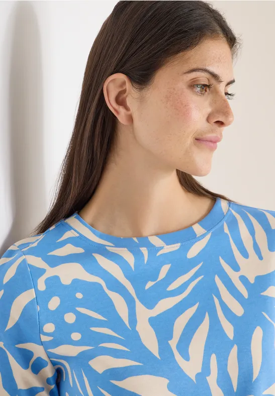 Grafik-Print Shirt mit Tunnelzug