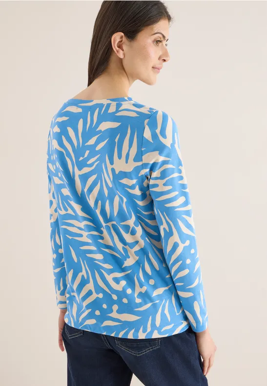Grafik-Print Shirt mit Tunnelzug