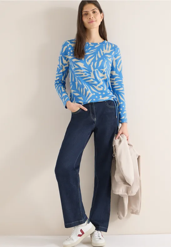 Grafik-Print Shirt mit Tunnelzug