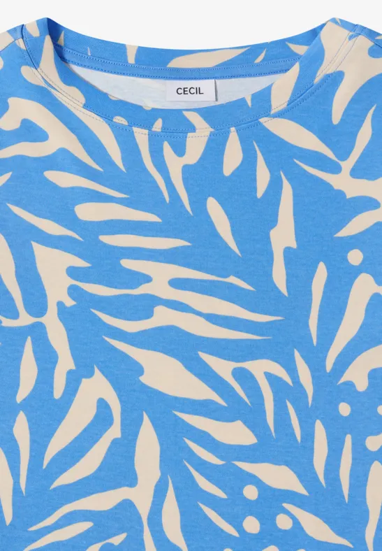 Grafik-Print Shirt mit Tunnelzug