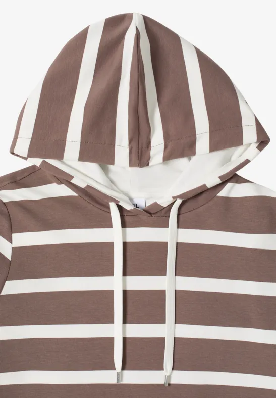 Maritimes Kapuzenshirt mit Streifen