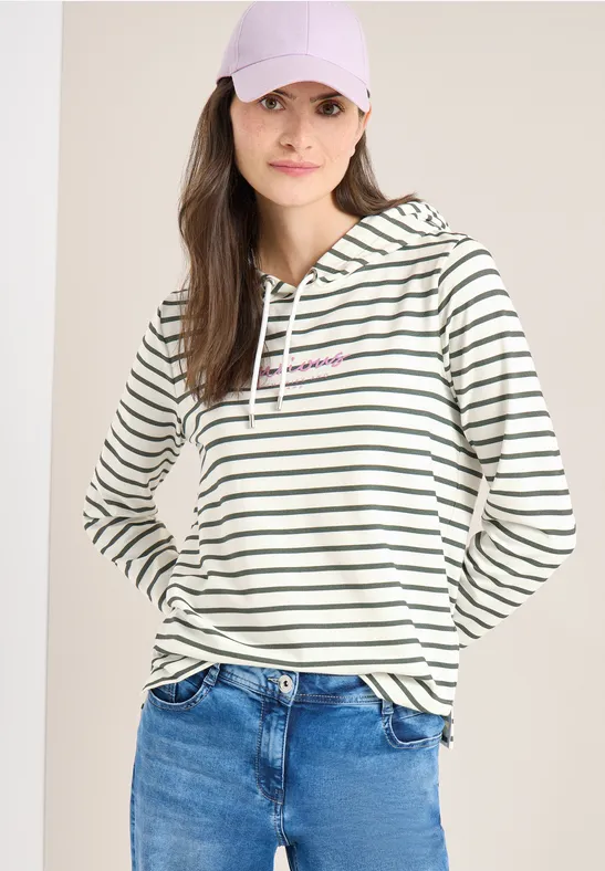 Leichtes gestreiftes Hoodie-Shirt