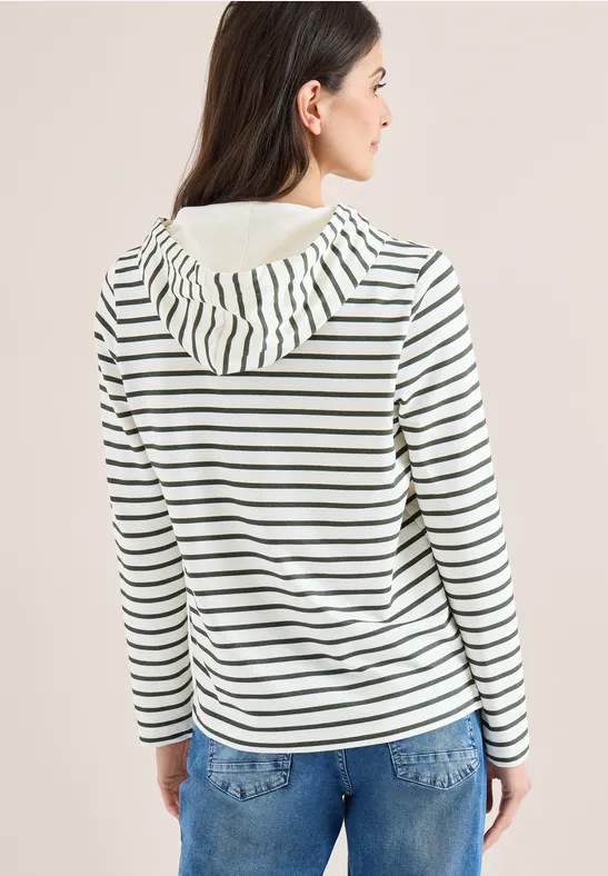 Leichtes gestreiftes Hoodie-Shirt