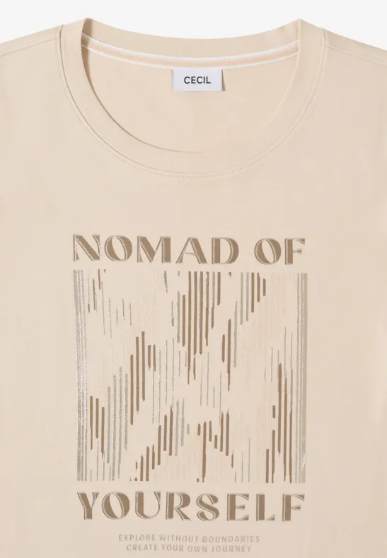 Baumwoll-T-Shirt mit Grafik-Print