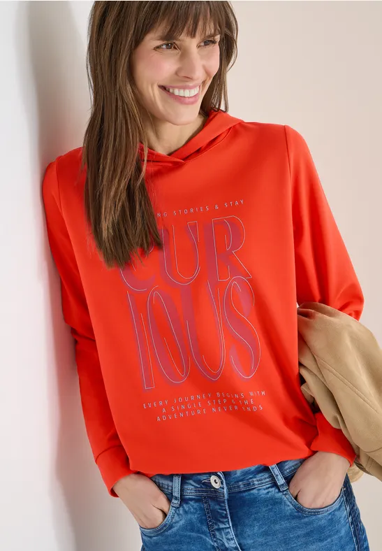 Hoodie-Shirt mit Grafik-Print