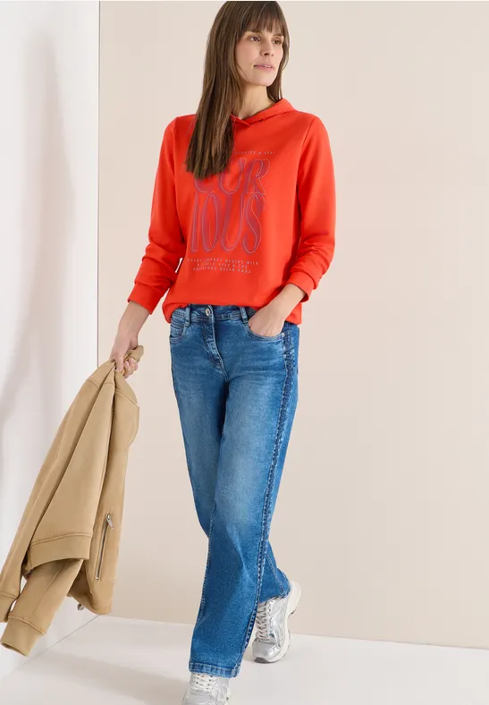 Hoodie-Shirt mit Grafik-Print