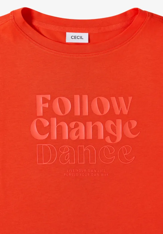 Lässiges Jersey-Shirt mit Slogan-Print