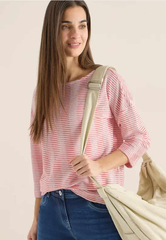 Gestreiftes Shirt mit Struktur