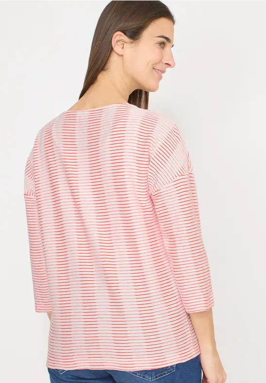 Gestreiftes Shirt mit Struktur