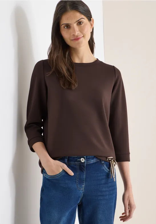 Soft-Touch-Shirt mit U-Boot-Ausschnitt
