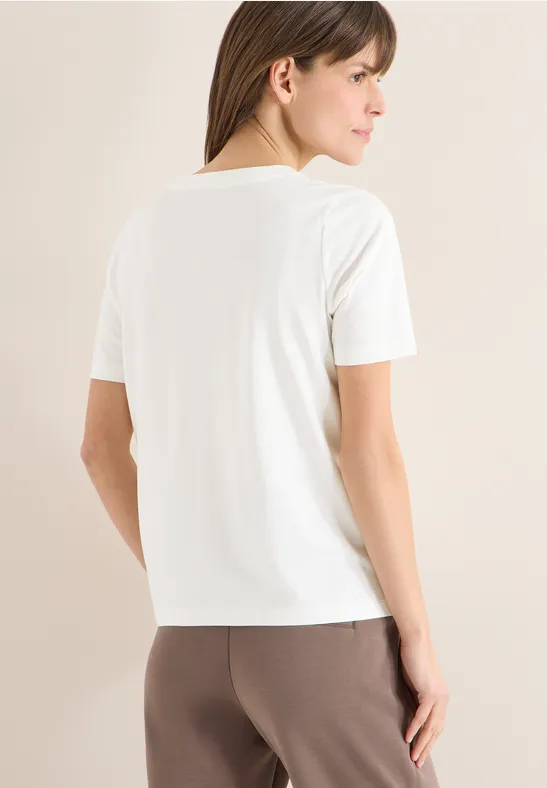 T-Shirt mit Grafikprint aus Baumwoll-Modal