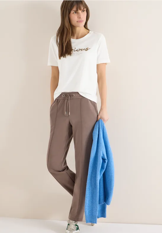 T-Shirt mit Grafikprint aus Baumwoll-Modal