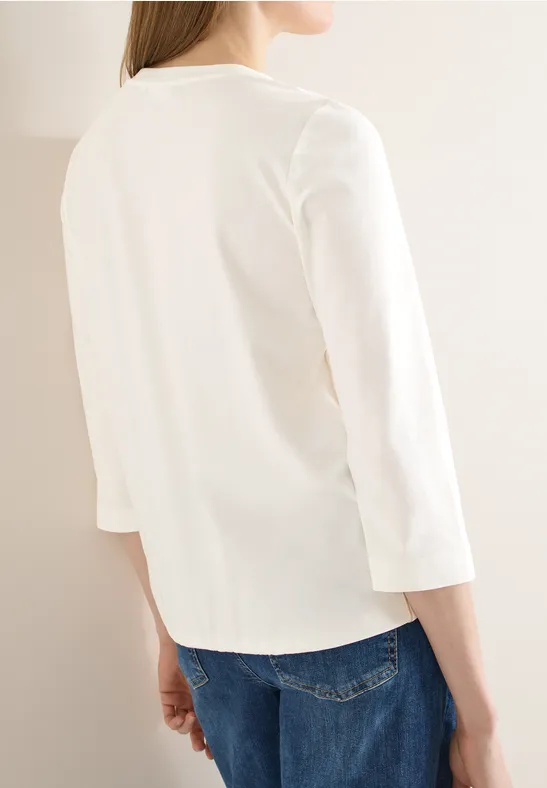 Sportives 3/4-Arm Shirt mit Paspelierung