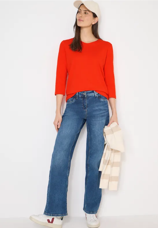 Vielseitiges 3/4-Arm Baumwollshirt