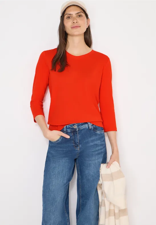 Vielseitiges 3/4-Arm Baumwollshirt