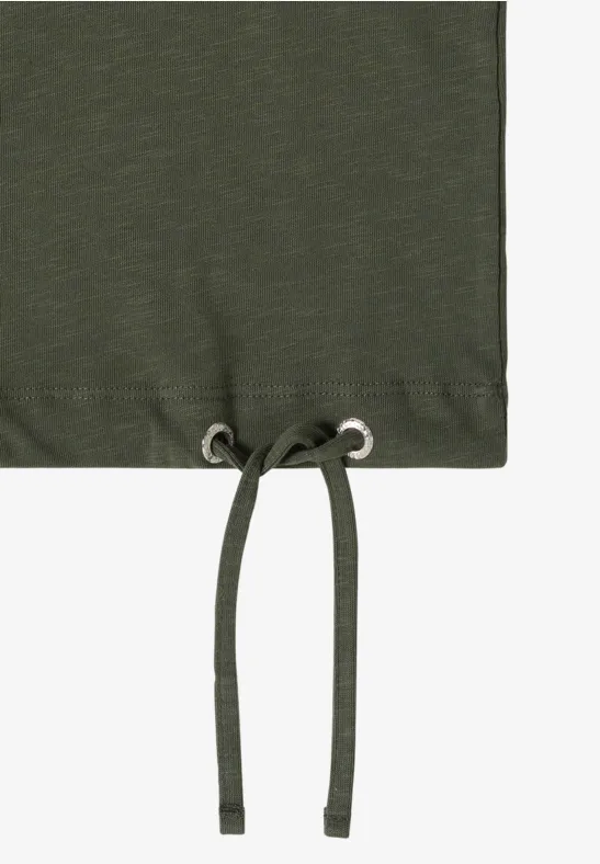 Sportives Slub-Shirt mit Tunnelzug
