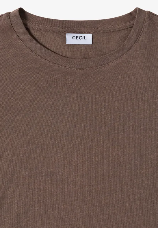 Lässiges Slub-Jersey-Top mit Tunnelzug